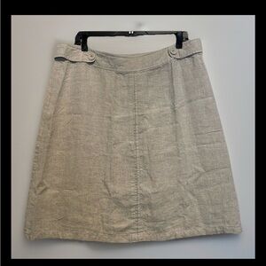 Willi Smith Skirt 100% Linen Size 14